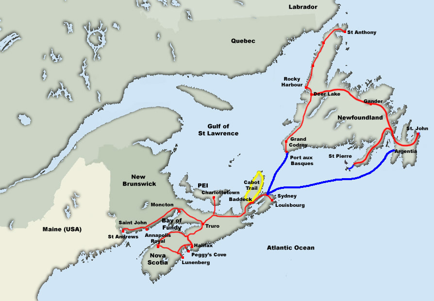 Maritime Tour route map